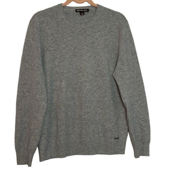 Michael Kors Men's Grey Crewneck Pullover Cashmere Sweater Size Medium - Main Image